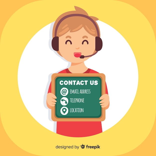 Free vector contact us