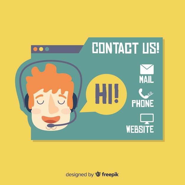 Free vector contact us