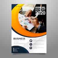Free vector contemporary annual business flyer