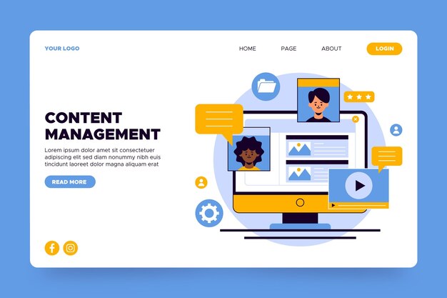 Content management landing page