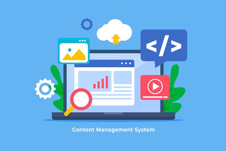 Free Vector content management system illustration