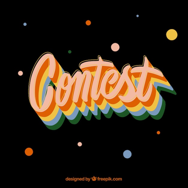 Free vector contest lettering background