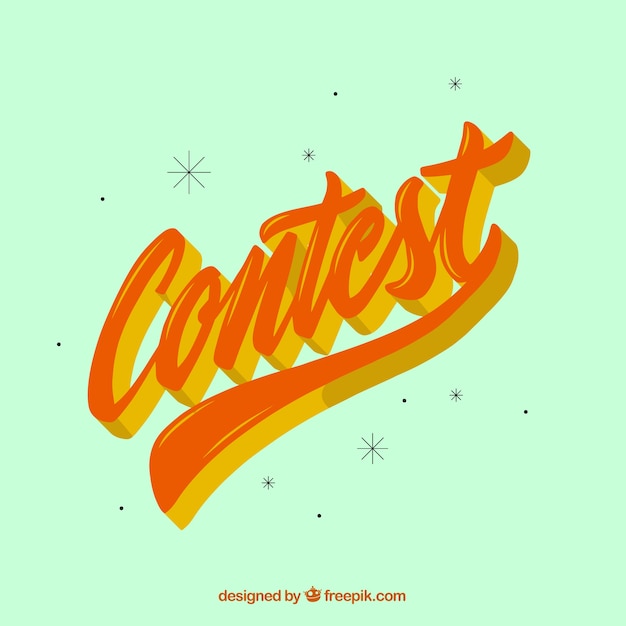 Free vector contest lettering background