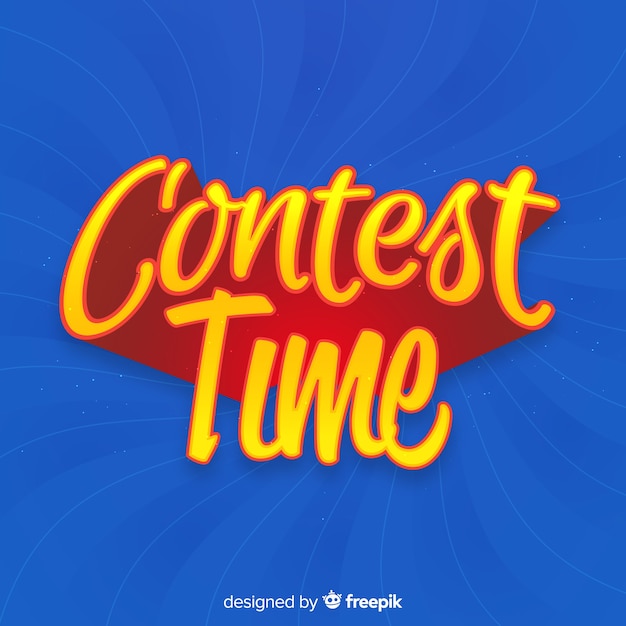 Free vector contest time background with typography