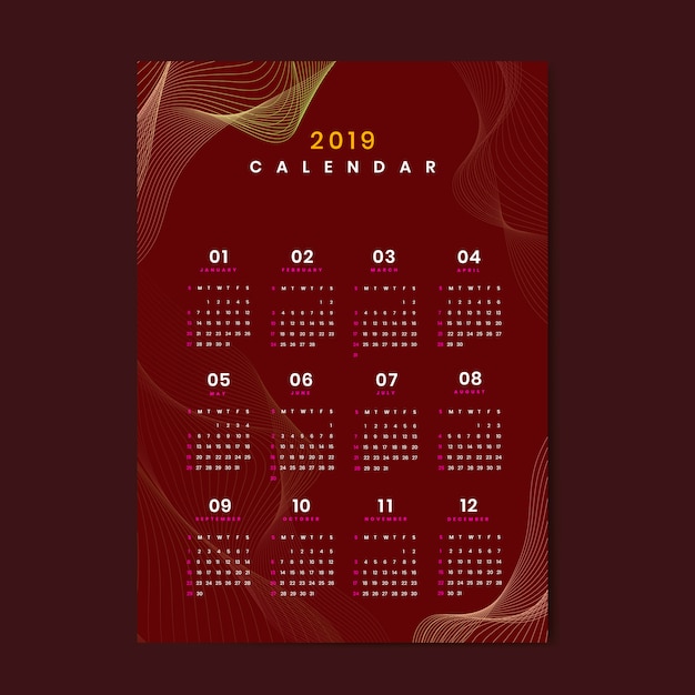 Mockup del calendario di progettazione del contorno