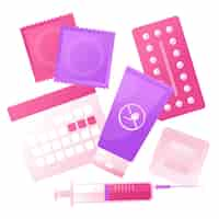 Free vector contraception methods concept