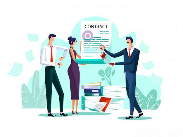 Contract conclusion concept illustration