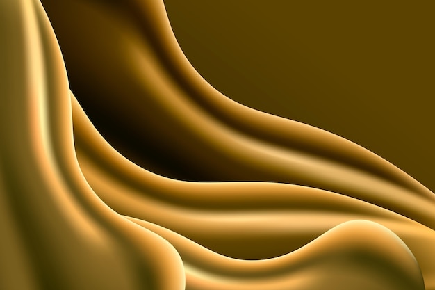 Contrasted smooth golden wave background