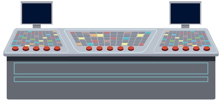 Free Vector control panel and monitor