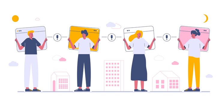 Free Vector conversation , cartoon style illustration