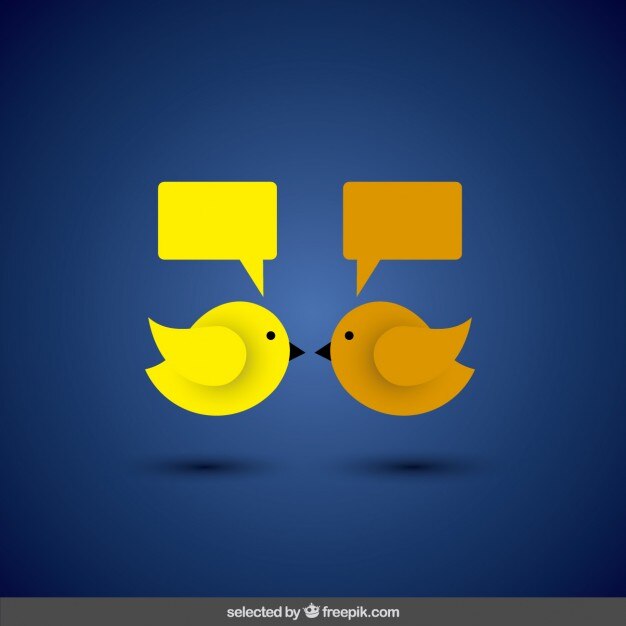 Free Vector conversation of two birds