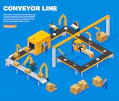 Free vector conveyor line concept