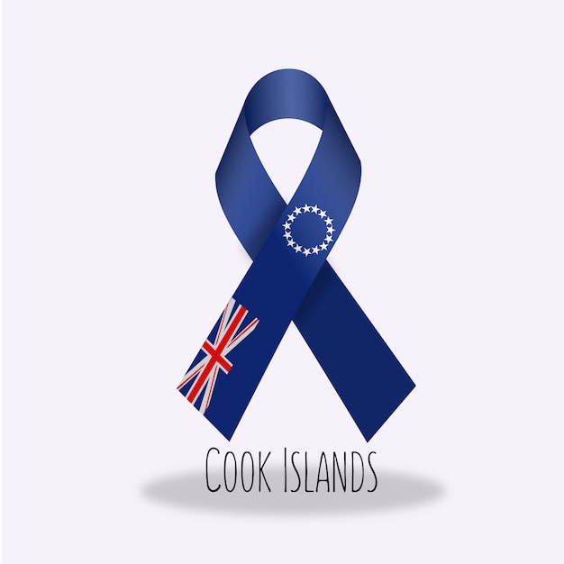 Free vector cook islands flag ribbon design