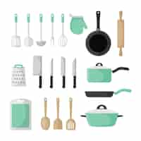 Free vector cook utensils collection