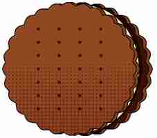 Free vector cookie on white background