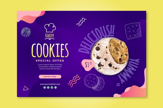Free Vector Cookies Banner Template