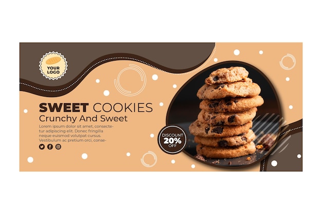 Free vector cookies banner template