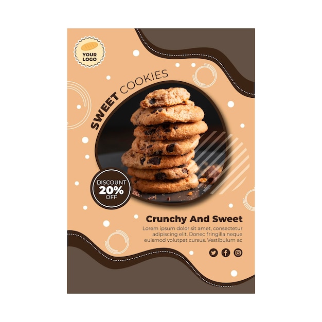 Cookies flyer template