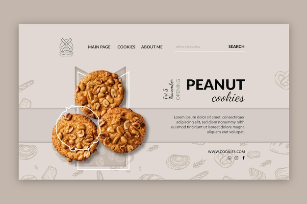 Cookies landing page template