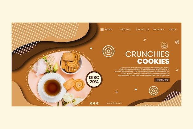 Cookies landing page template