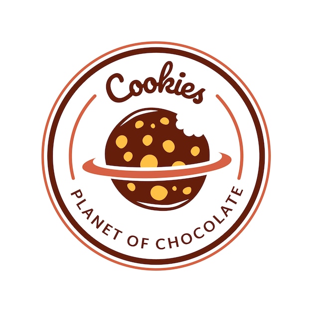 Vettore gratuito modello di progettazione del logo dei cookie