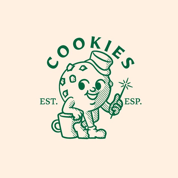 쿠키 로고 디자인 템플릿
