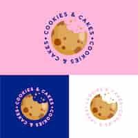 Free vector cookies  logo design template