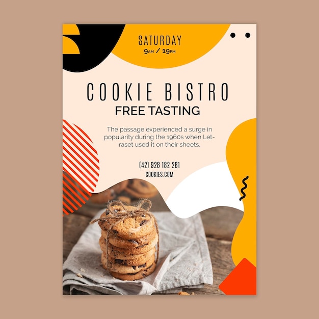 Cookies poster template