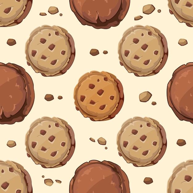 Vettore gratuito seamless pattern di biscotti