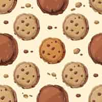 Free vector cookies  seamless pattern