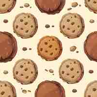 Free vector cookies  seamless pattern