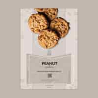 Free vector cookies vertical poster template