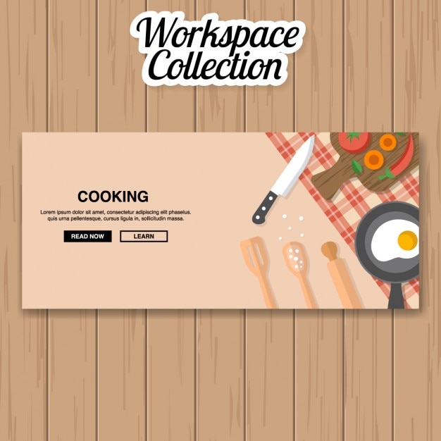 Free vector cooking banner design