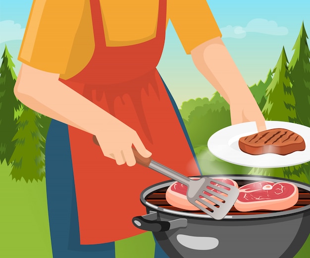 Free vector cooking barbecue concept