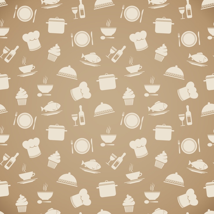 Free Vector cooking pattern design