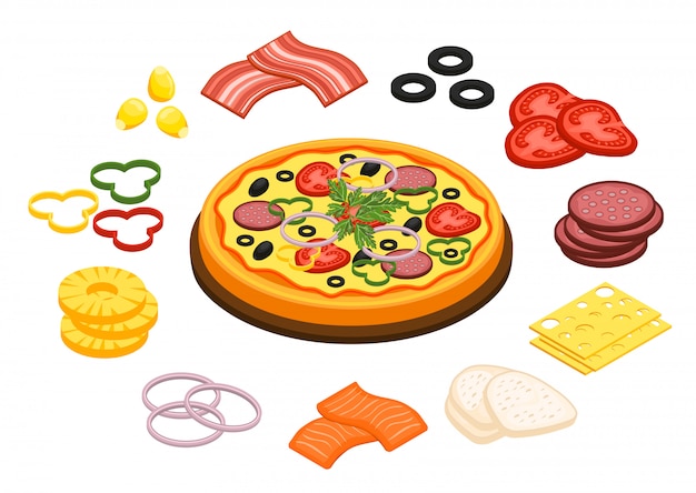 Free vector cooking pizza concept