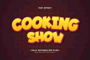 Free vector cooking show text effect