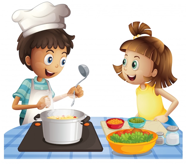 Free vector cooking