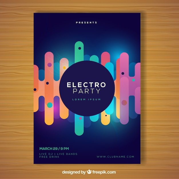 Free vector cool abstract party poster