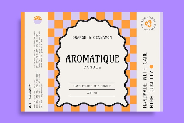 Free vector cool aromatique candle label