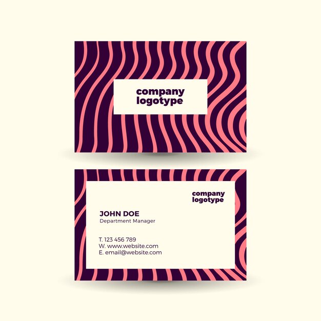 Cool business card with wave effect