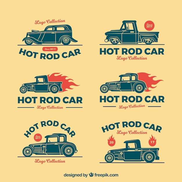 Free vector cool car logo collection