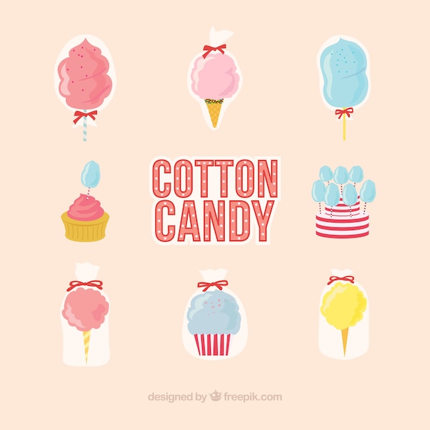 Free vector cool cotton candy collection