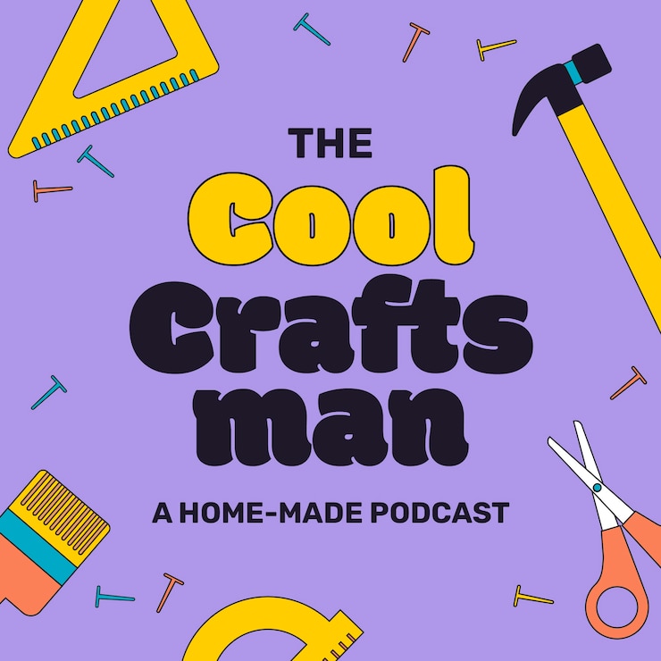 Free Vector cool craftsman podcast cover