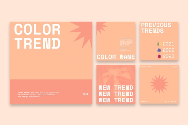 Cool creative color trend 2024 instagram post