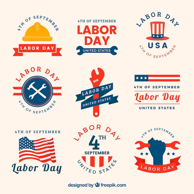 Cool labels for labor day 