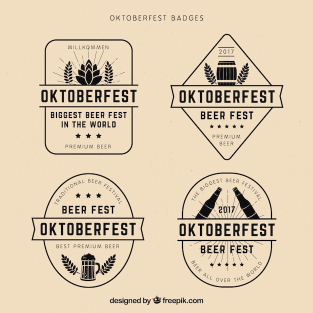 Cool pack of vintage oktoberfest badges