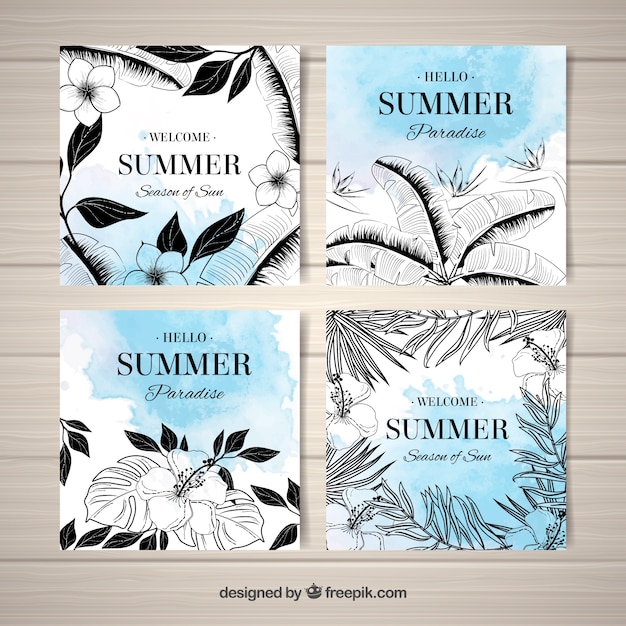 Cool tropical summer cards