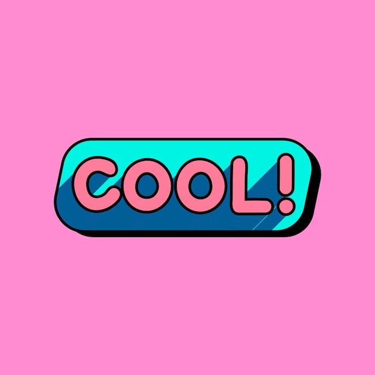 Free Vector cool typography on a pink background vector
