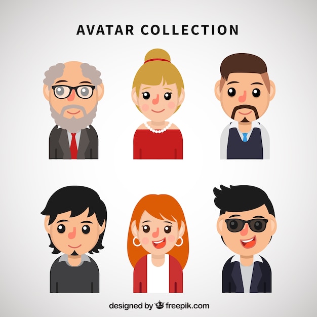 Free vector cool variety of fun avatars